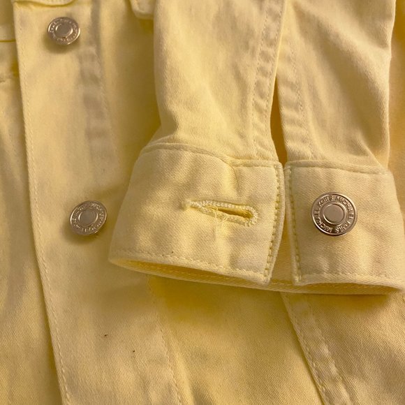 Michael Kors Denim Crop Jacket / Yellow / Small - Picture 5 of 7